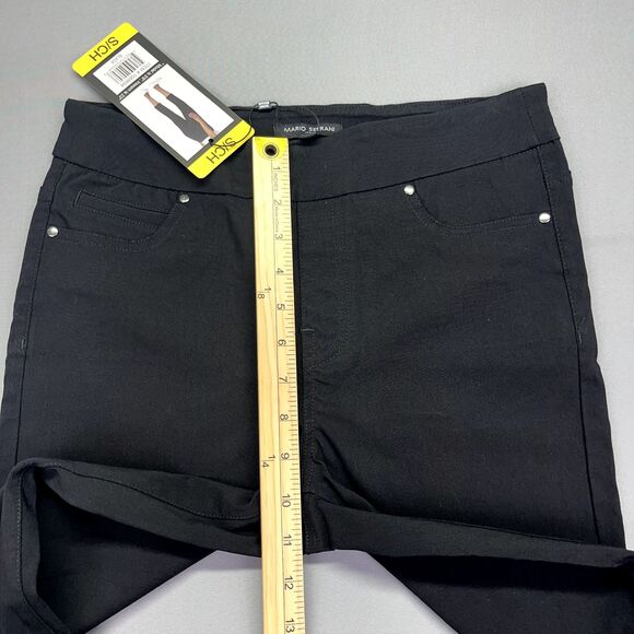 Mario‎ Serrani Italy Women's Comfort Stretch Cuff Capri Black Stretch Small NWT - Picture 4 of 14